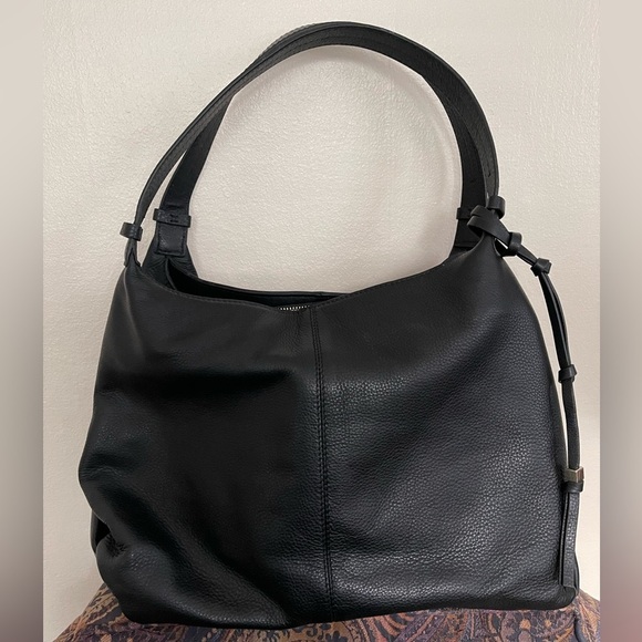 Vince Camuto Corin Pebbled Leather Tote Bag Hobo Black - Picture 7 of 13